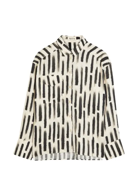 AKYN Robbie brush stroke print shirt