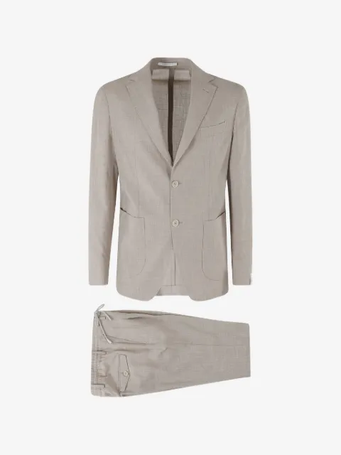 Eleventy drawstring-waist notched-lapel suit