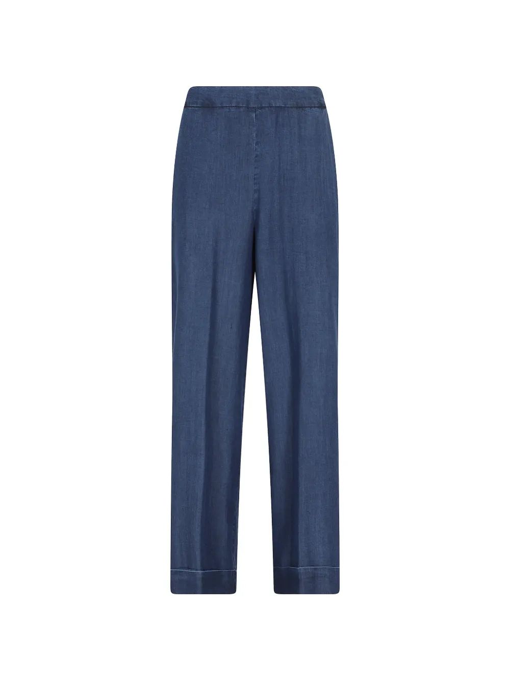 Kiltie pressed-crease straight trousers - Blu