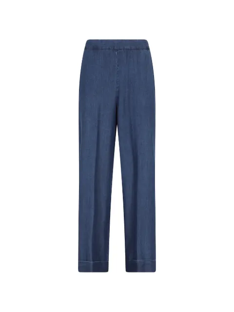 Kiltie pressed-crease straight trousers