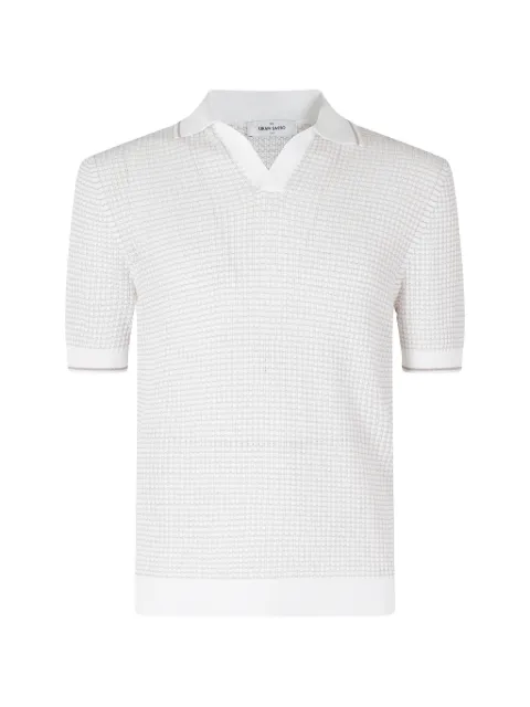 Gran Sasso waffle-knit short-sleeve polo