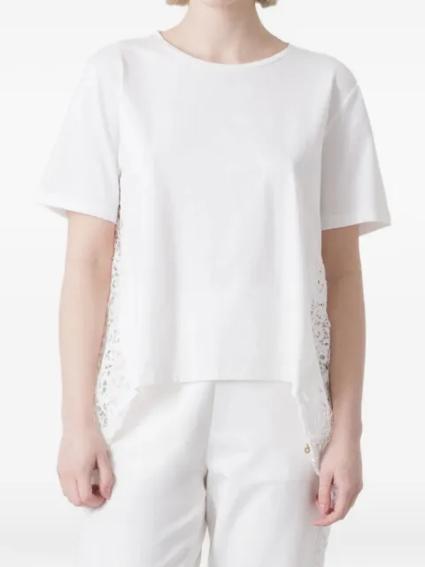 DIMENSIONE DANZA lace-panel asymmetric T-shirt