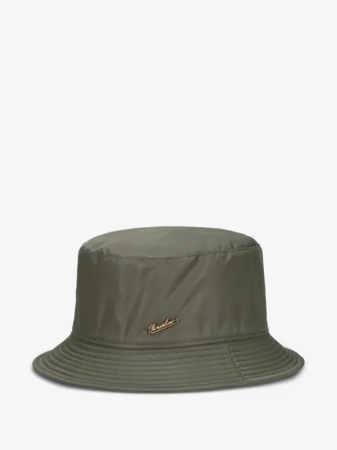 Borsalino logo-plaque bucket hat