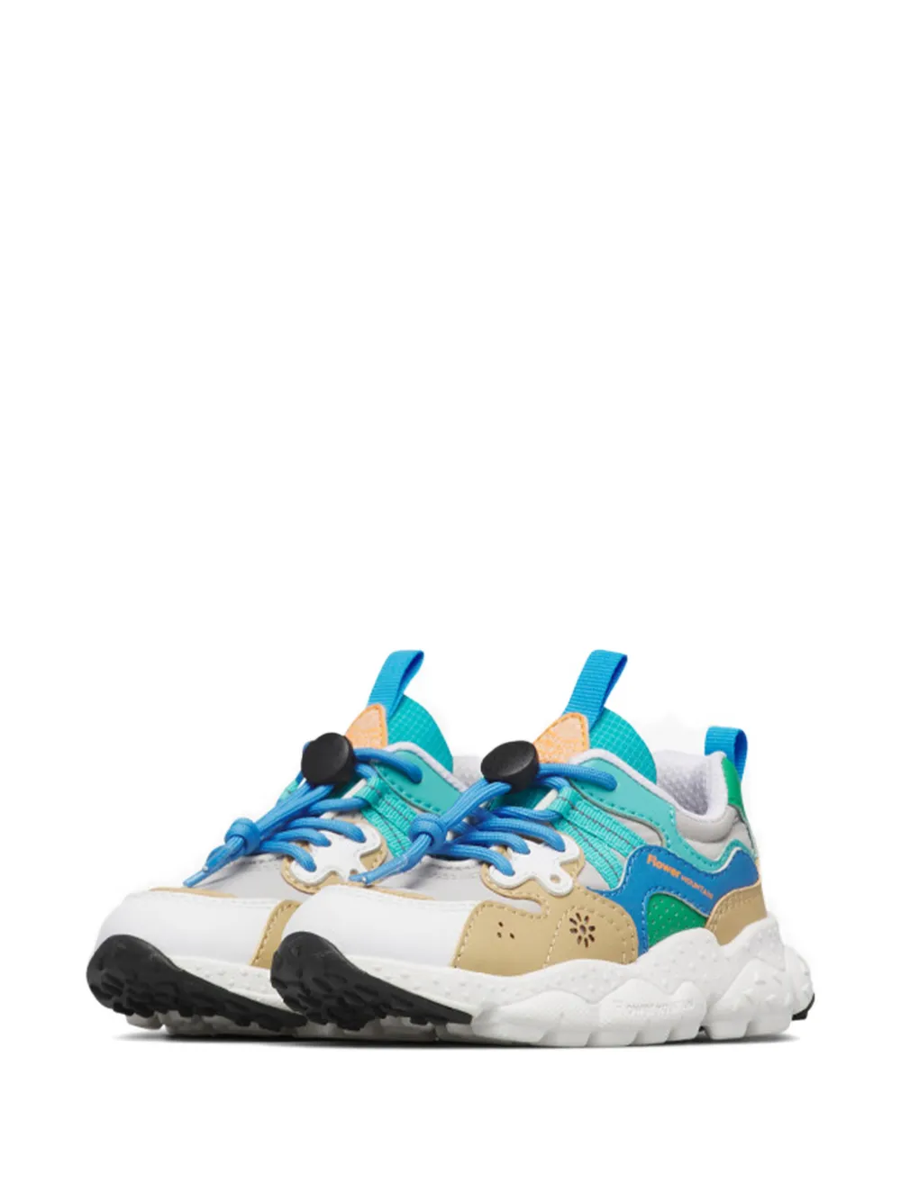 FLOWER MOUNTAIN KIDS Yamano 3 panelled sneakers - Toni neutri