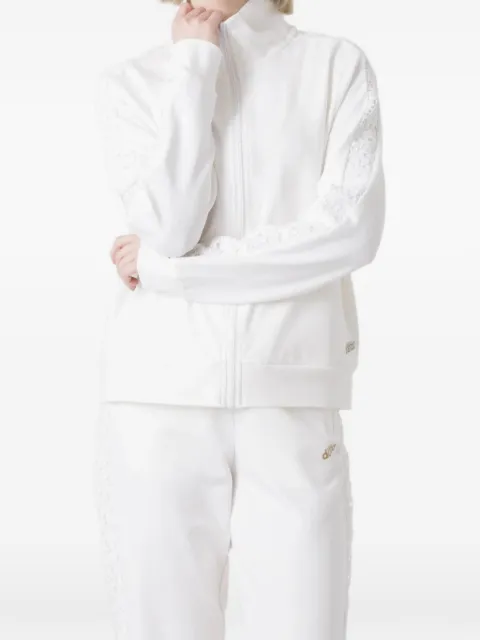 DIMENSIONE DANZA lace-trim zip-up sweater