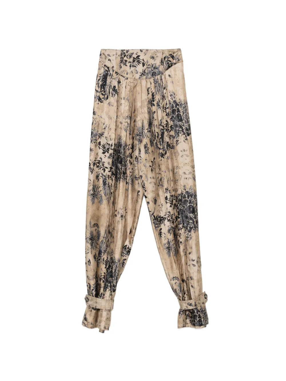 Antonio Marras floral-print pleated trousers - Toni neutri