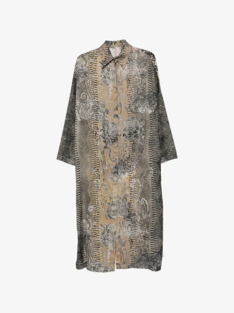 Antonio Marras robe longue rayée à fleurs