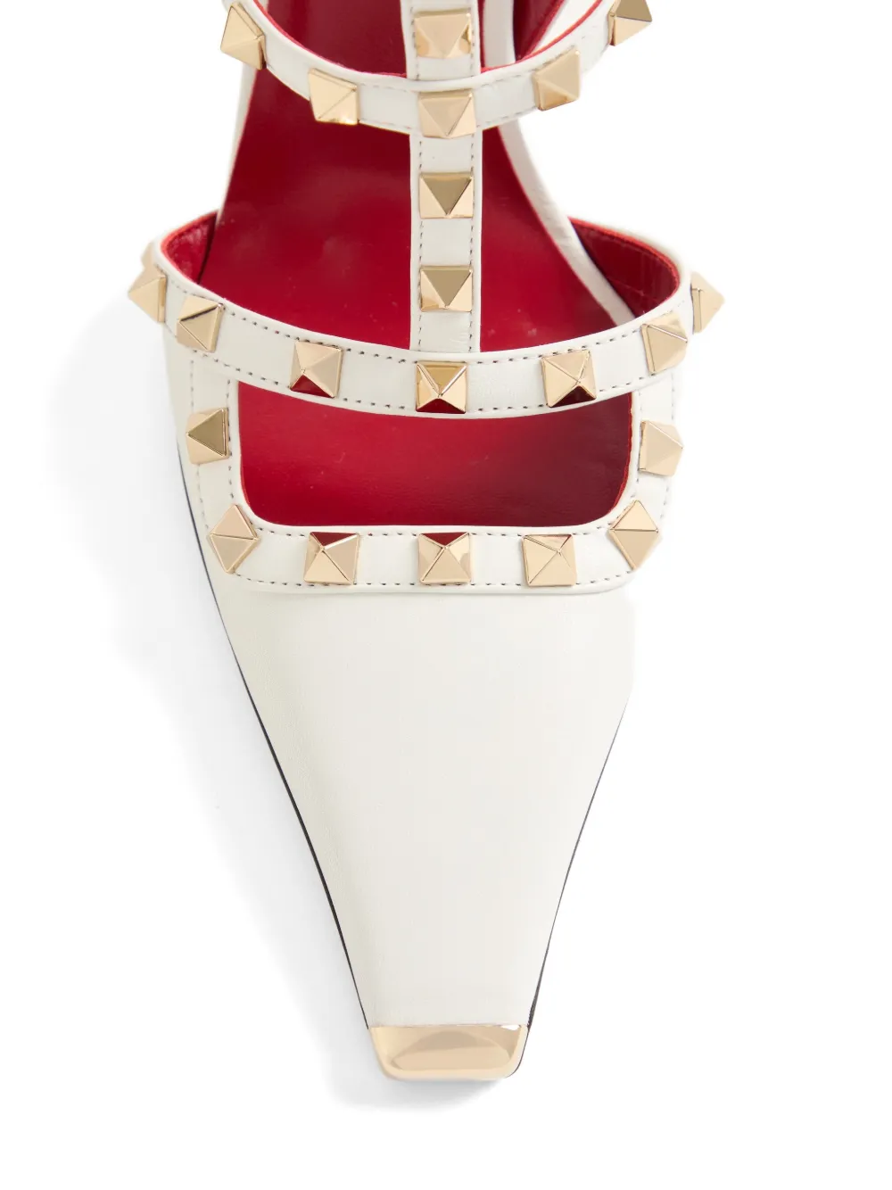 Valentino Garavani Rockstud kidskin pumps 100mm Wit