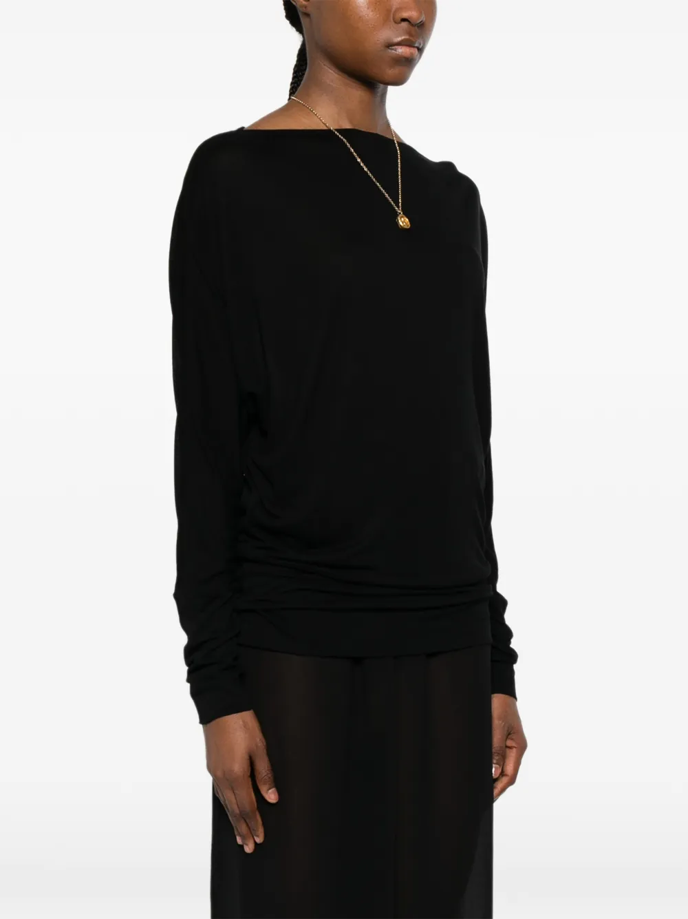 TOTEME Jersey T-shirt Zwart