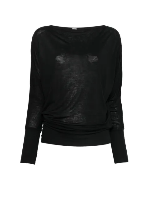 TOTEME top manga larga con cuello barco