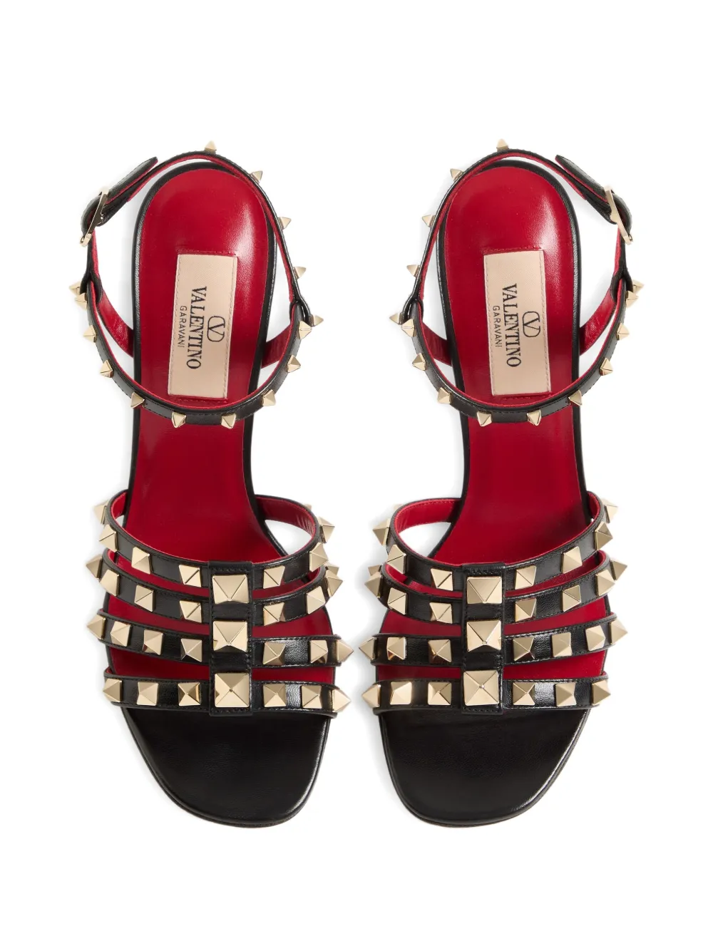 Valentino Garavani Rockstud sandalen 100 mm Zwart
