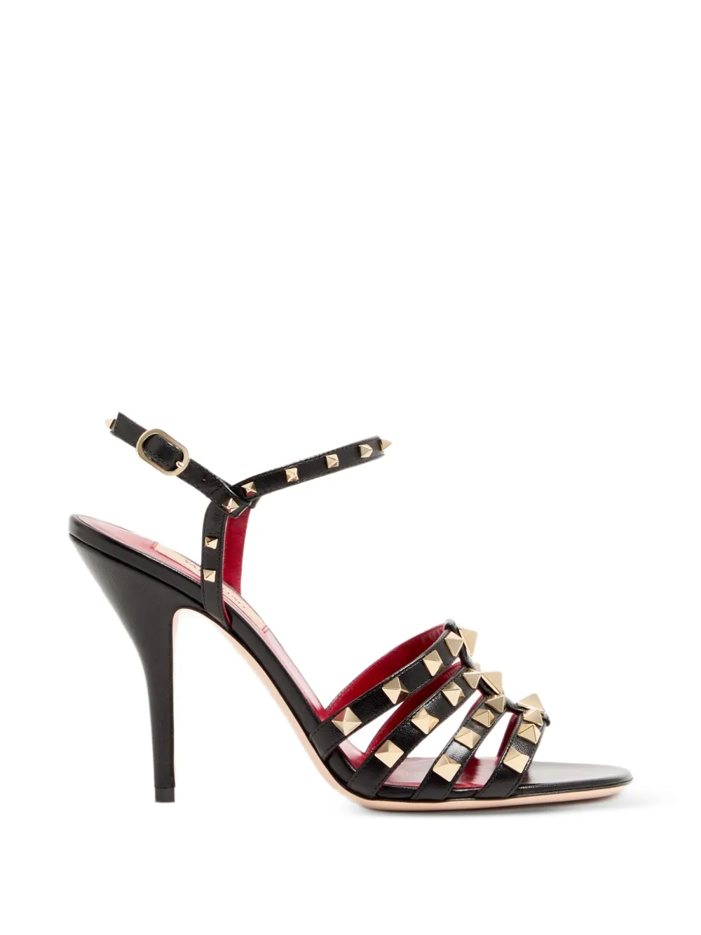 Valentino Garavani Rockstud sandalen 100 mm Zwart
