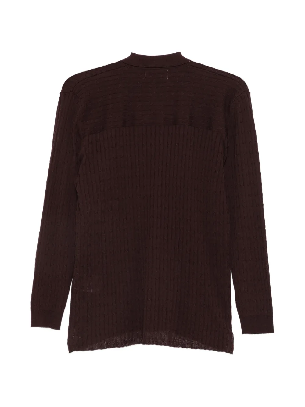 Magliano Capricorn kabelgebreid overhemd met knopen Bruin