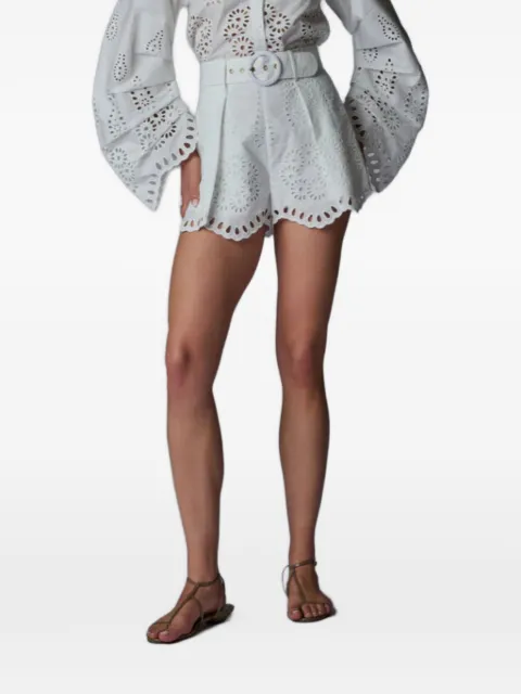 HEVRON Lexie belted shorts