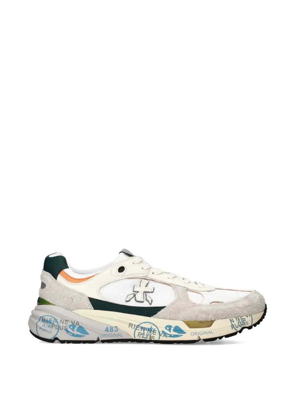 Premiata Mase suede-panel sneakers - Toni neutri