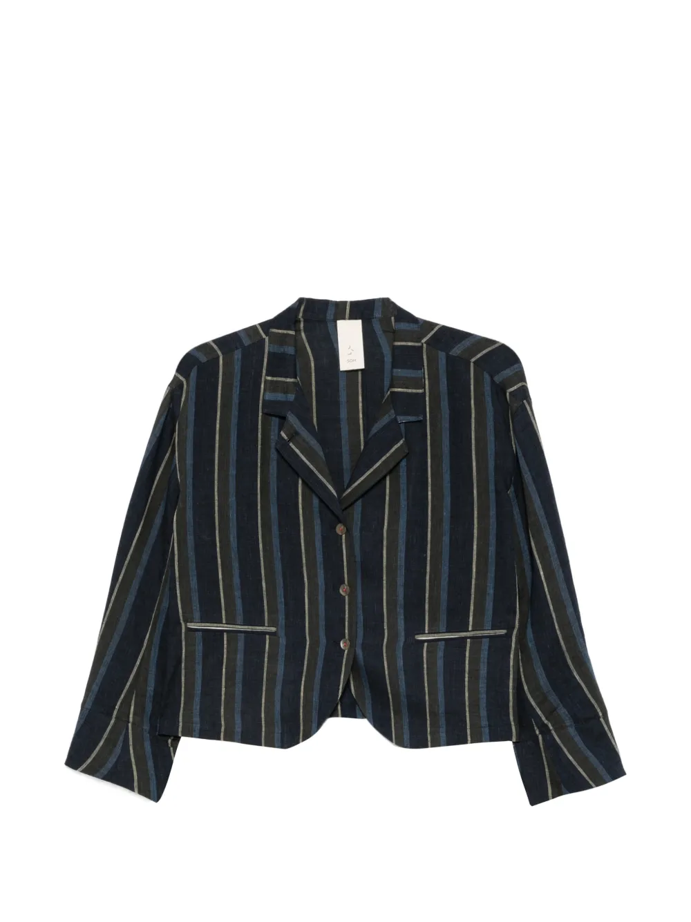 SOH vertical-stripe jacket - Blue