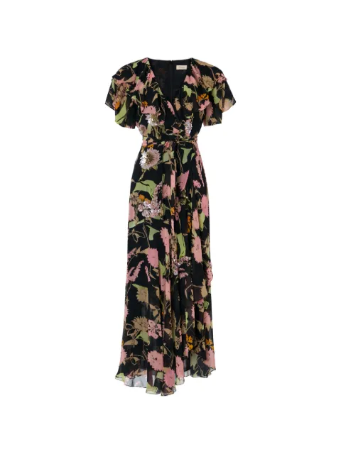 Temperley London Maisie sequin-embellished floral-print dress