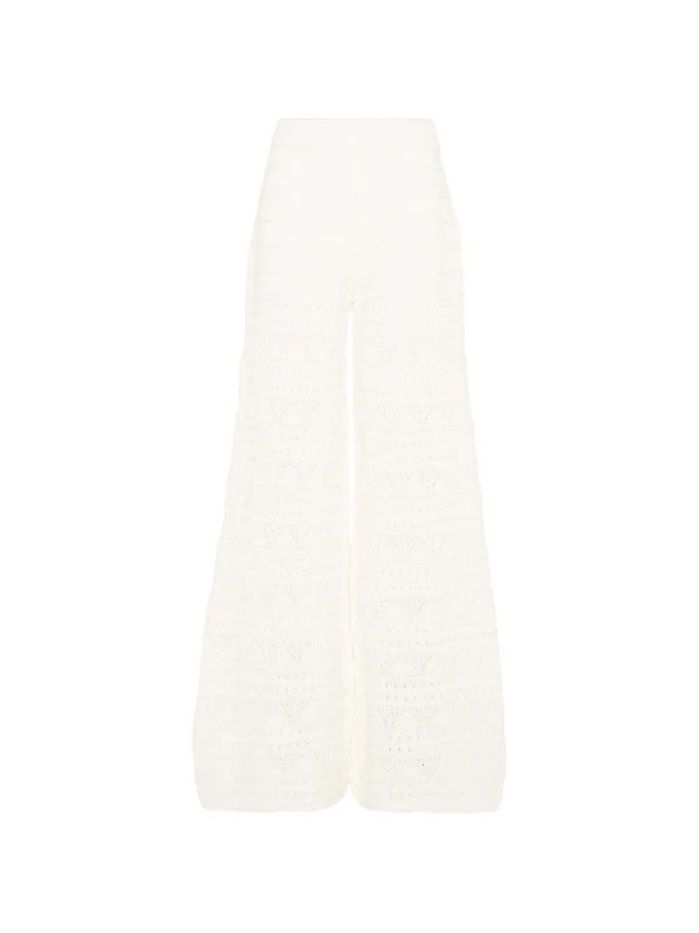 Ermanno Scervino Junior pointelle open-knit trousers - Bianco