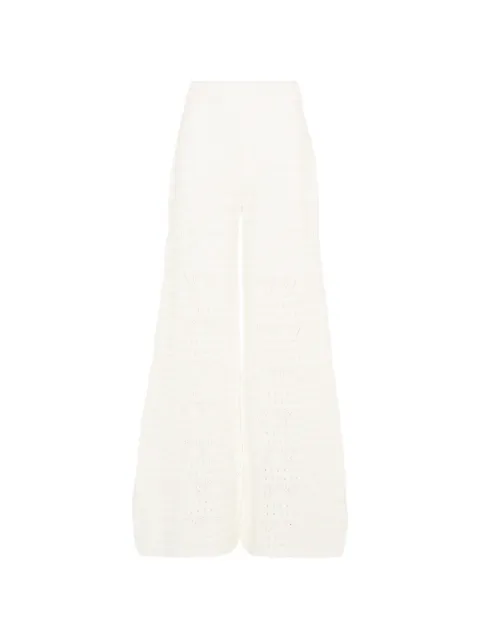 Ermanno Scervino Junior pointelle open-knit trousers