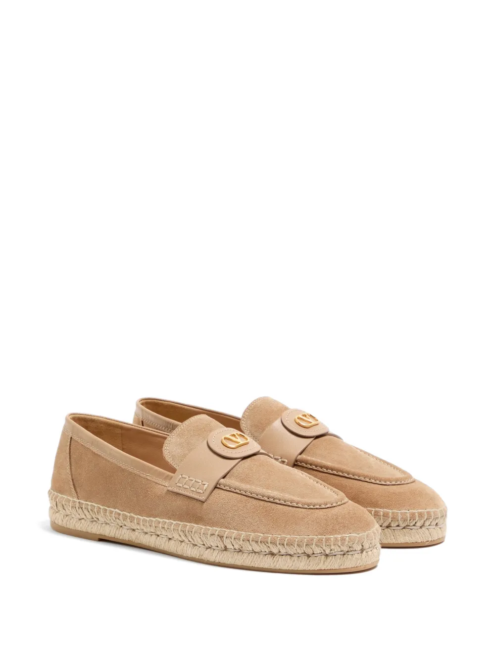 Valentino Garavani Palm Avenue leren espadrilles Beige