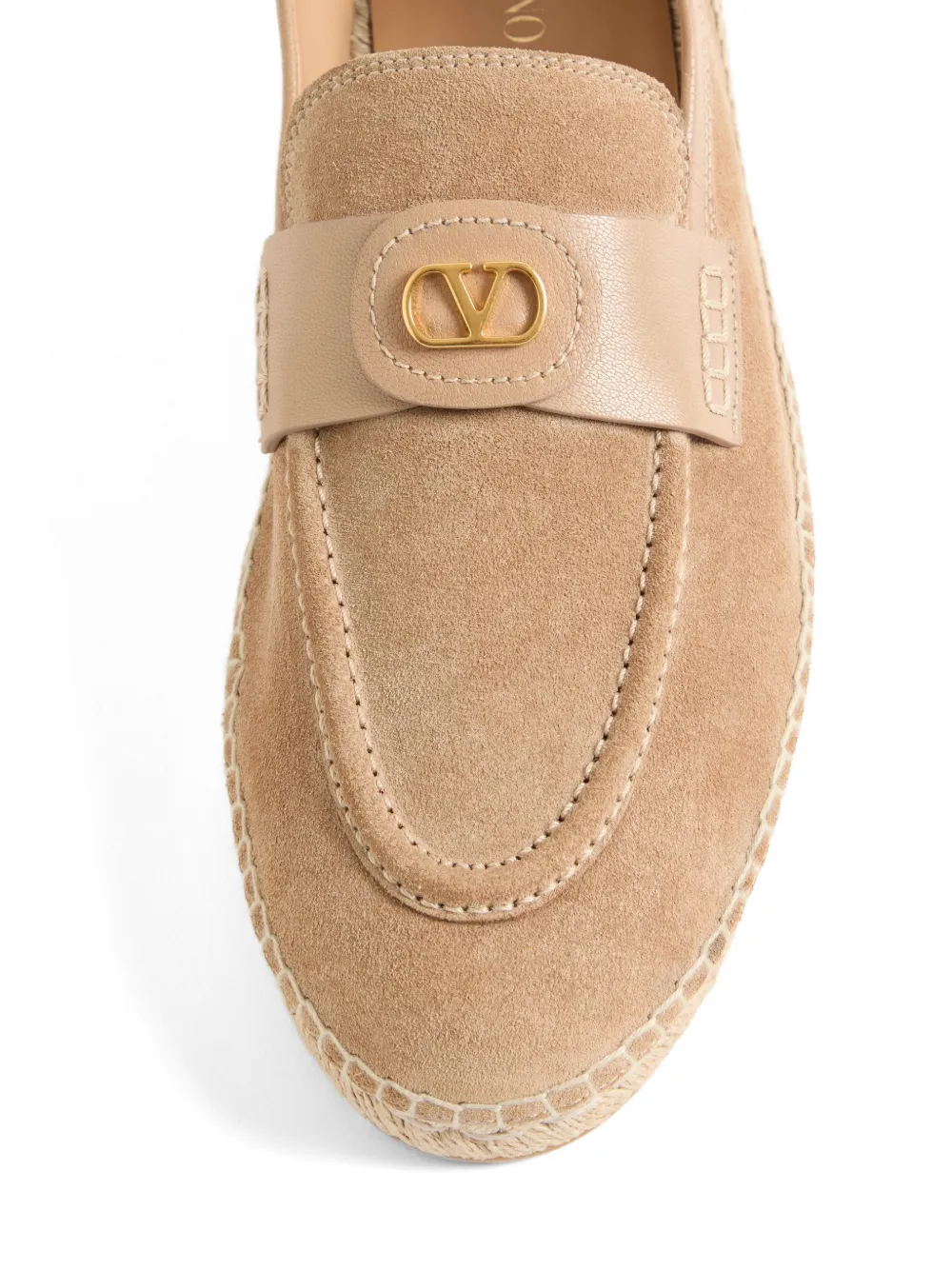 Valentino Garavani Palm Avenue leren espadrilles Beige