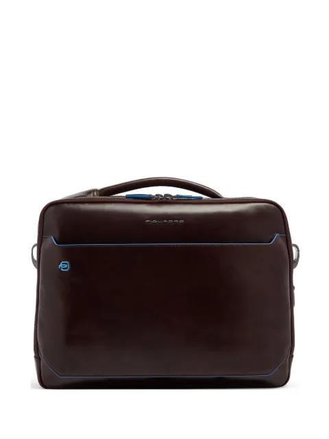 PIQUADRO logo-lettering leather laptop bag