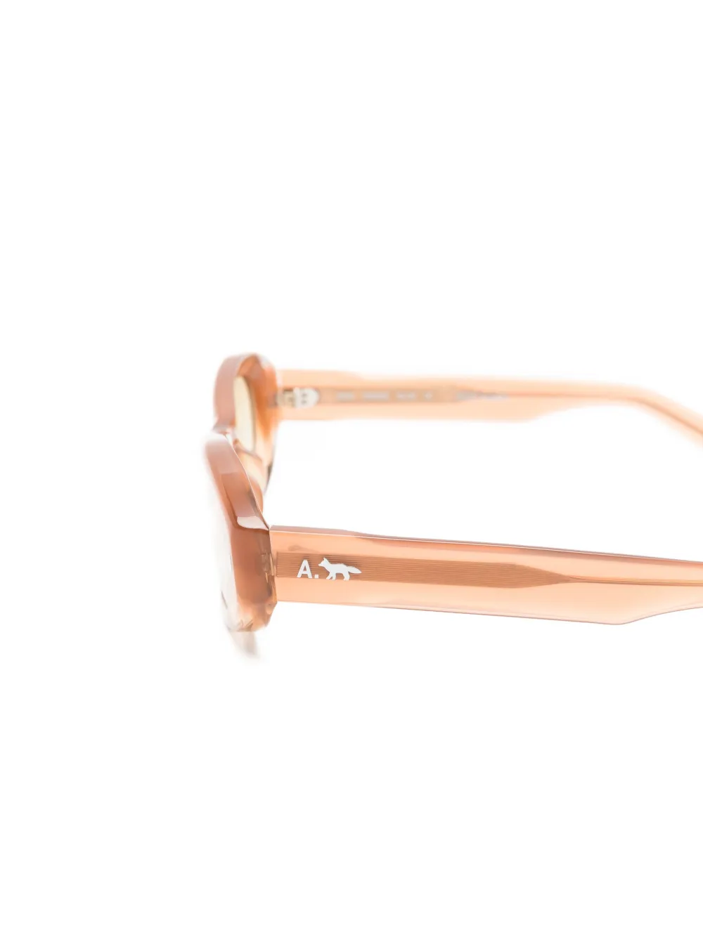 Maison Kitsuné x A. Society Ming zonnebril Beige