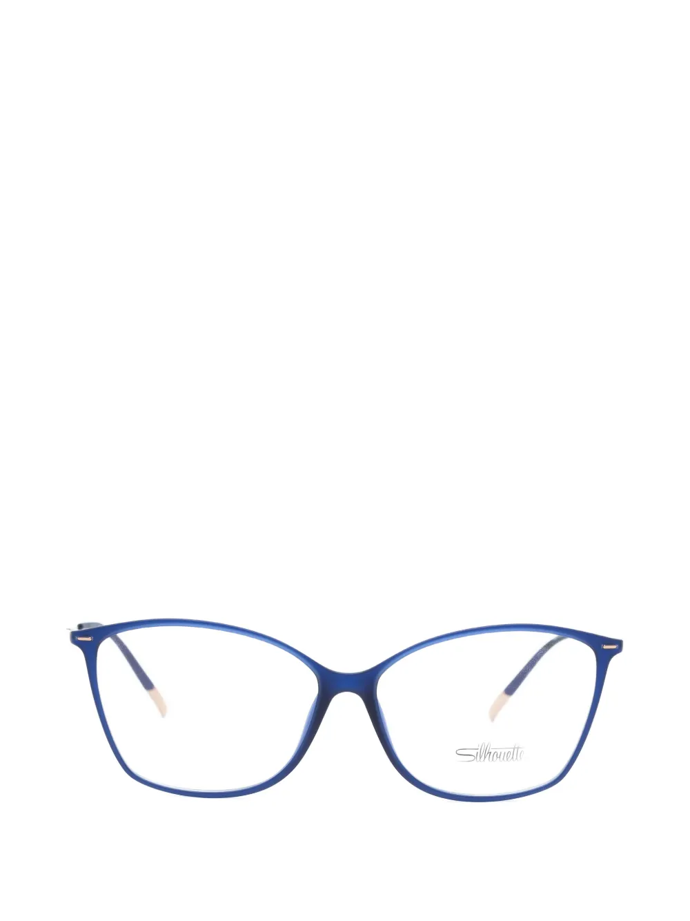 Silhouette cat-eye frame glasses - Blu