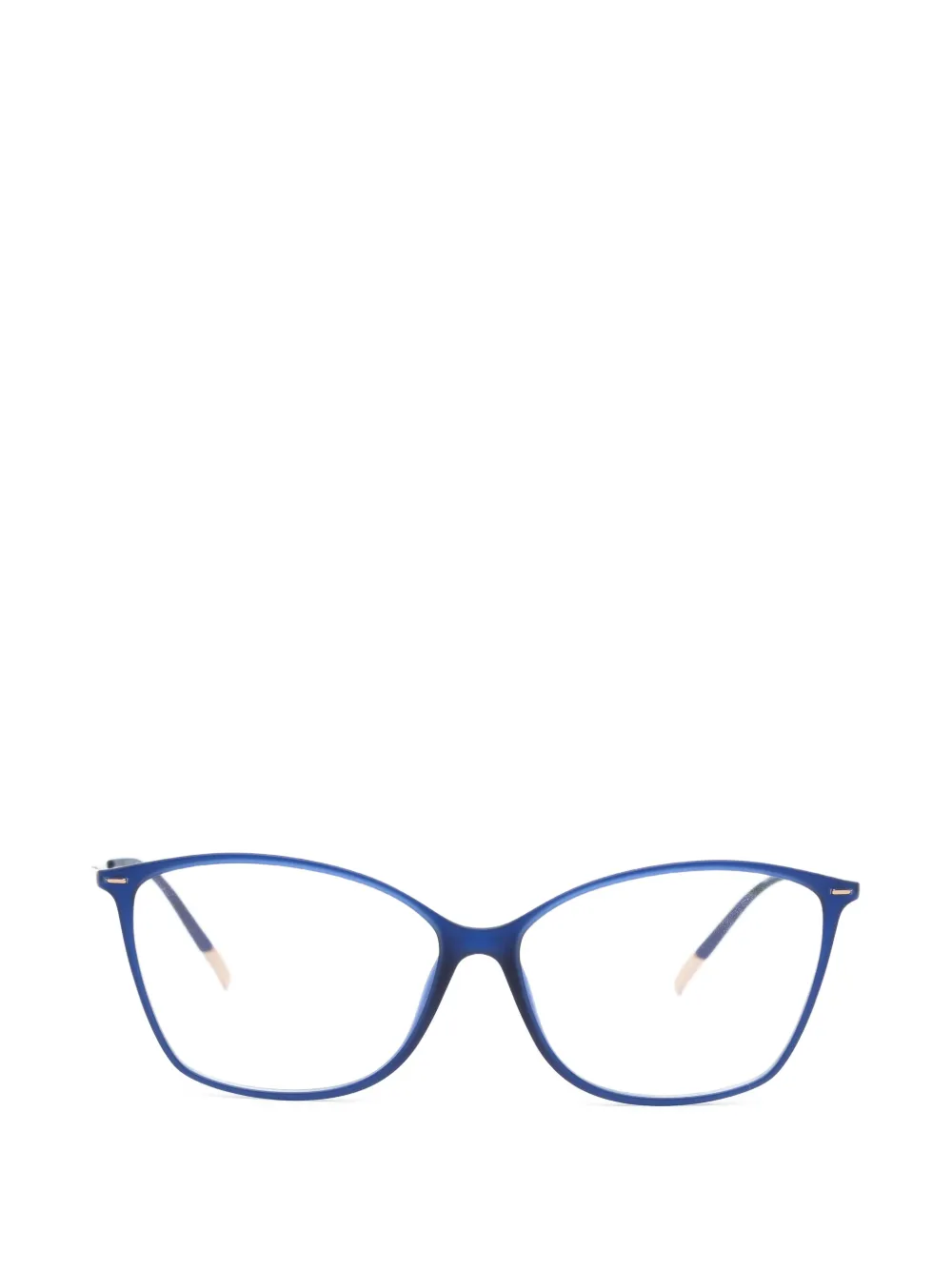 Silhouette cat-eye frame glasses - Blu