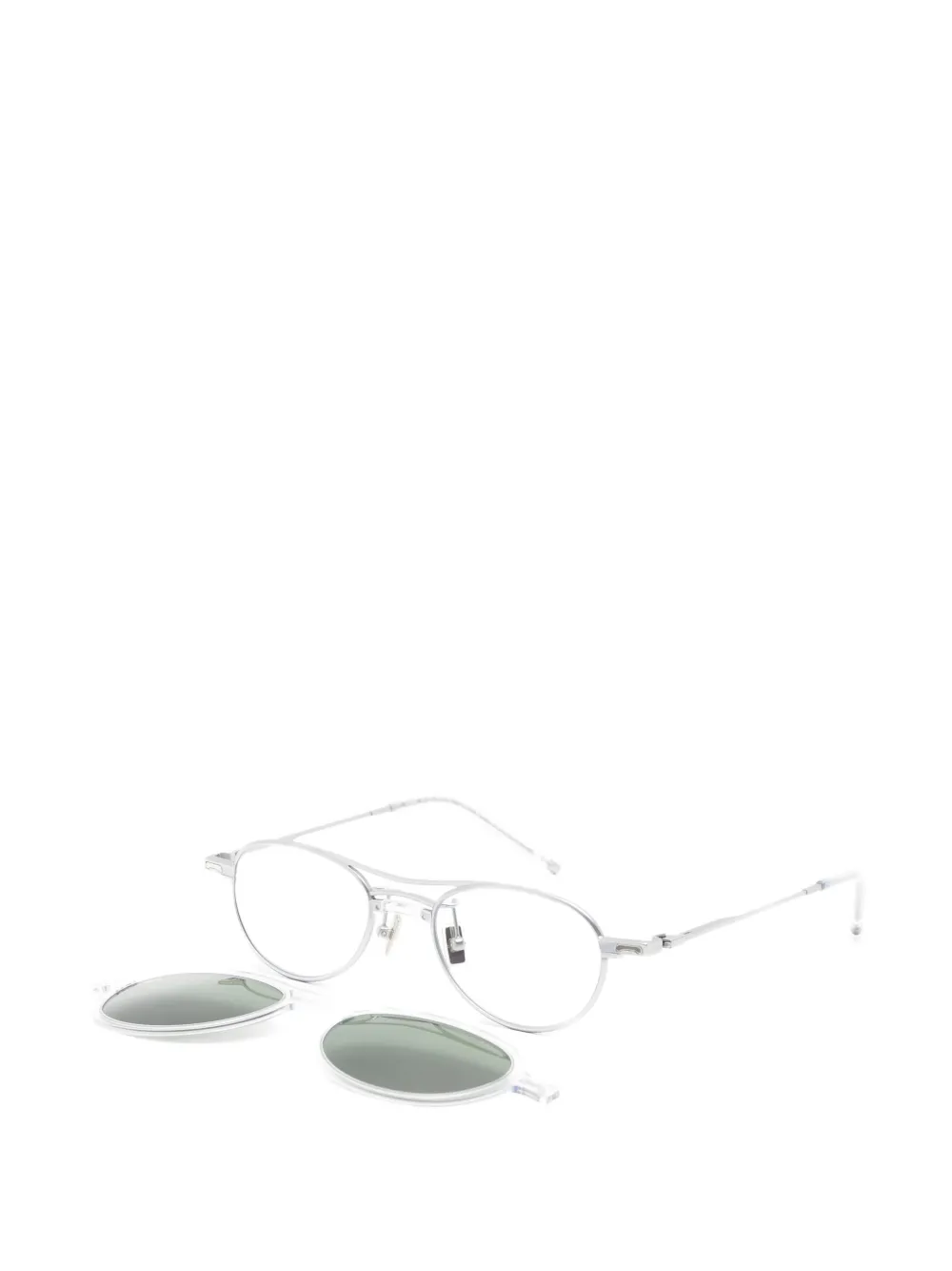 Maison Kitsuné x A. Society Hikari clip-on bril Zilver