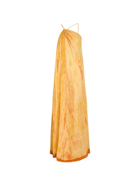 DELOS Amaya abstract-print gathered maxi dress