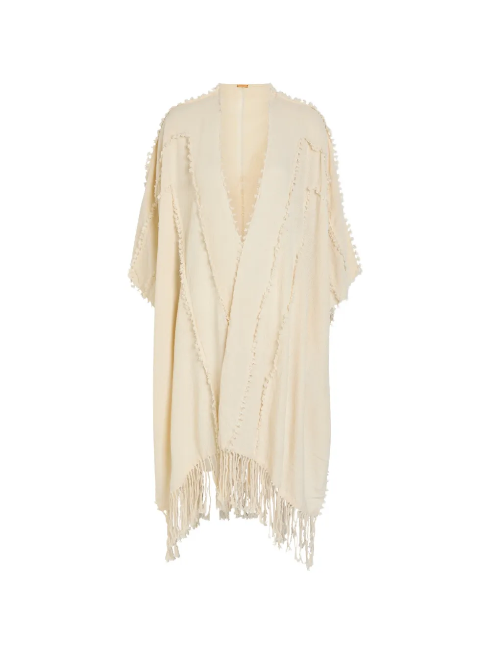Caravana Yalchen frayed-trim coat - Nude