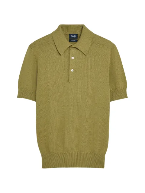 Drake's short-sleeve knitted polo shirt