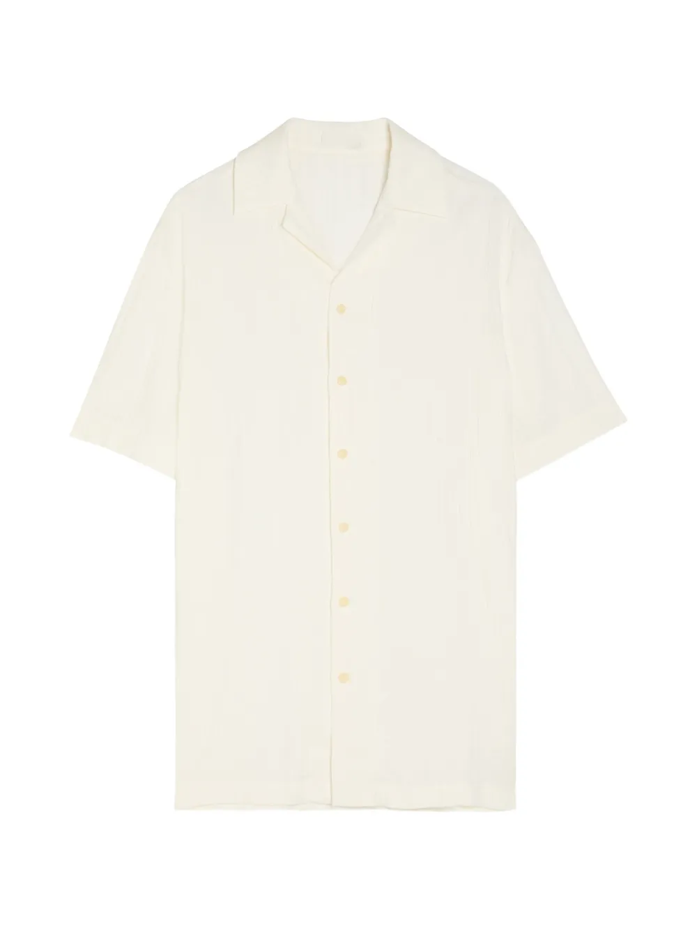 DELOS textured camp-collar shirt - Toni neutri