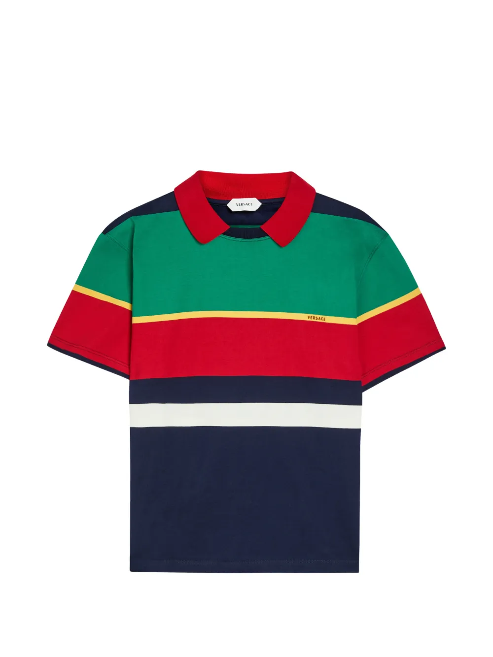 Versace striped short-sleeve polo shirt - Blu