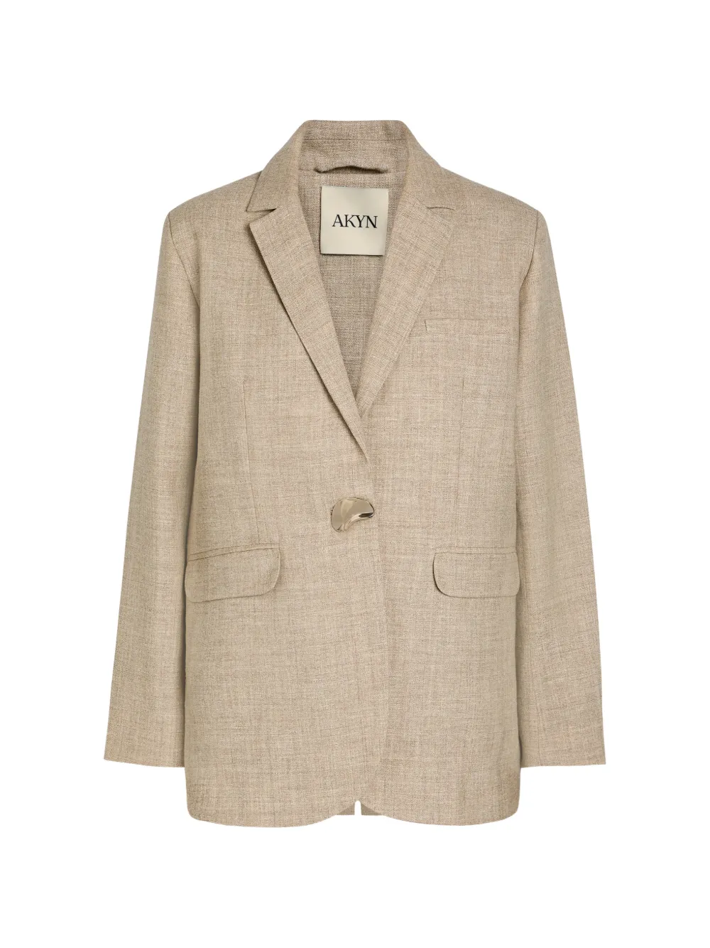 Noor single-breasted marl jacket