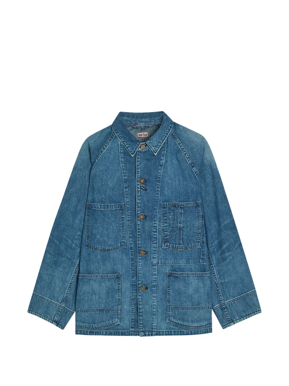 Blue Blue Japan washed-denim denim jacket