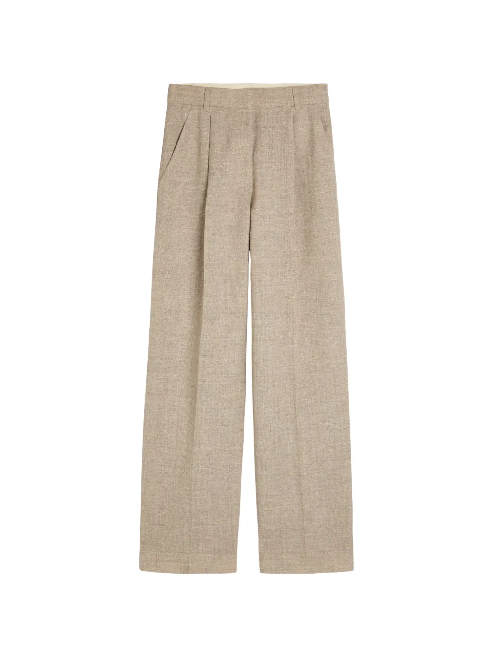 pleated wide-leg trousers