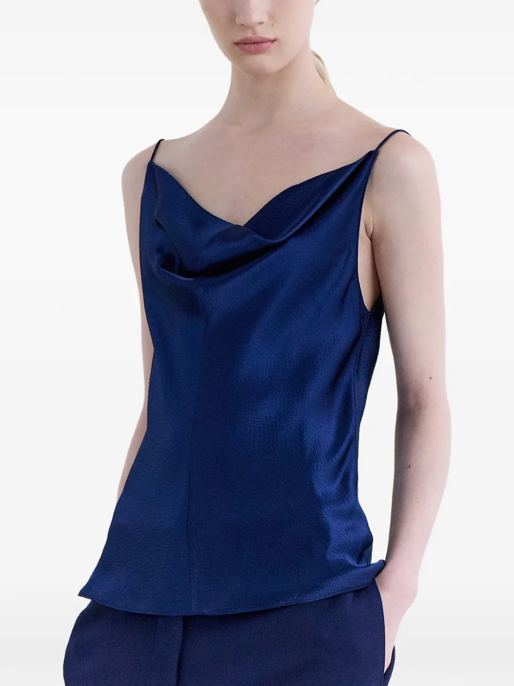  Fforme Top Irma Con Cuello Desbocado - Azul 