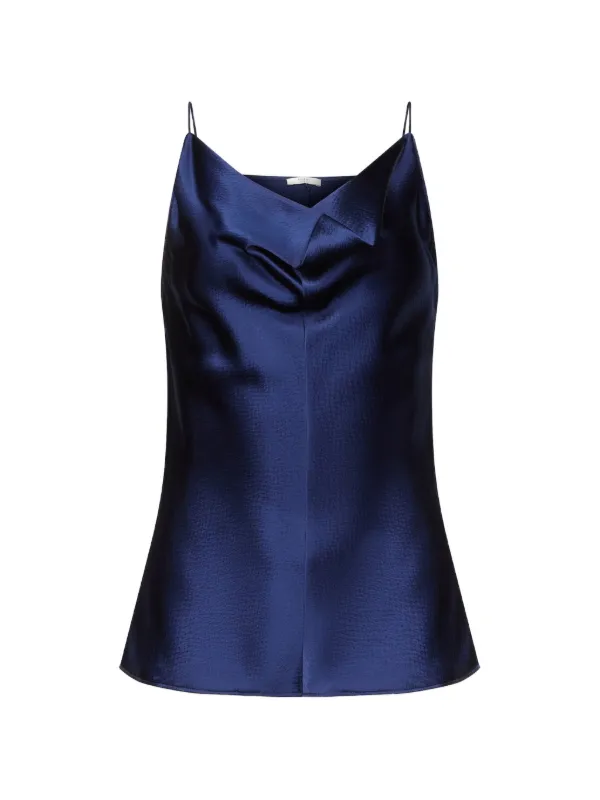 Fforme Irma Cowl-neck Tank Top in Blue