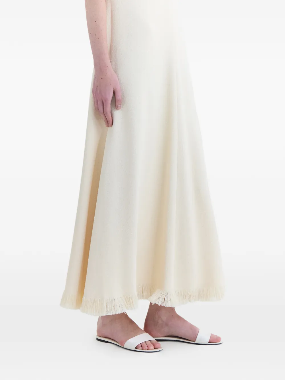 FFORME Heloise Fringed Maxi Dress in Neutrals, view 4