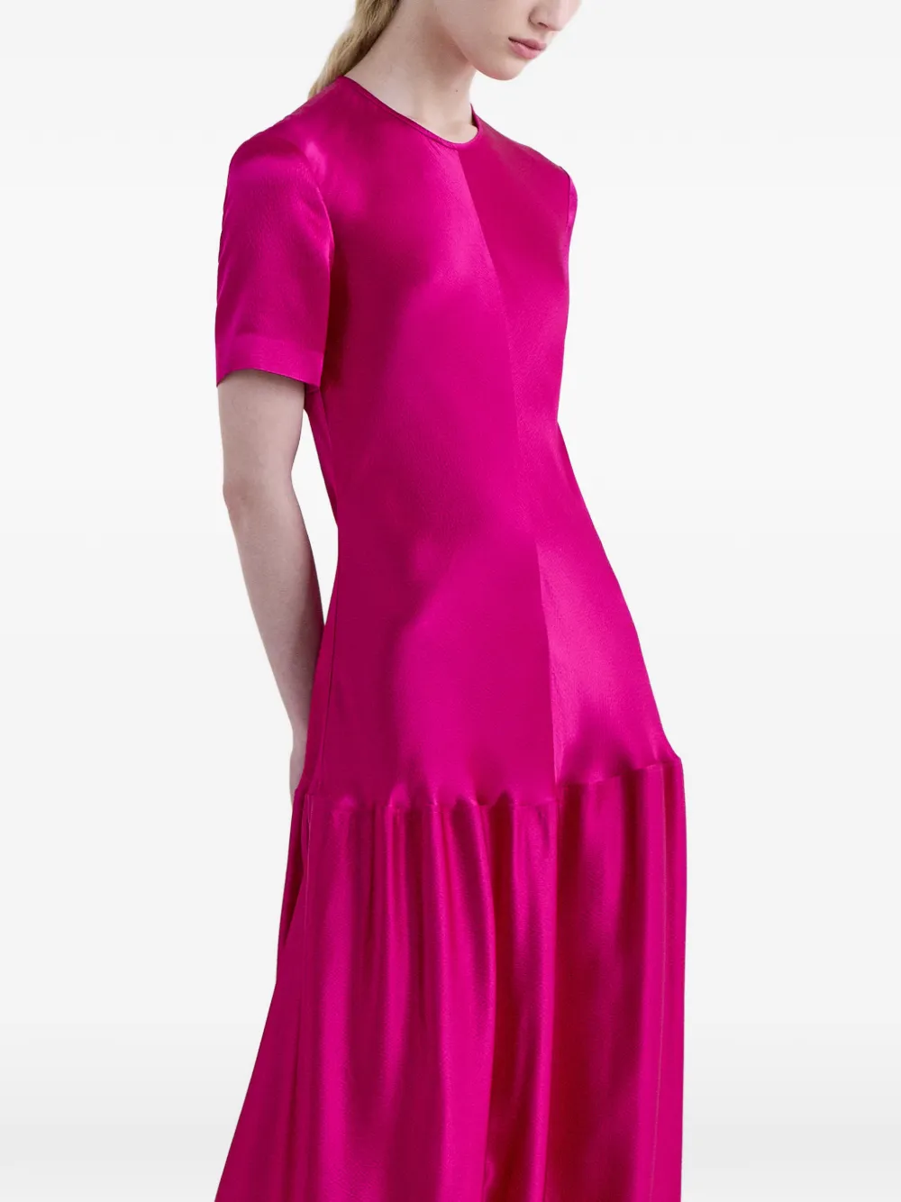 FFORME Clodia Pleated-skirt Maxi Dress in Pink, view 4