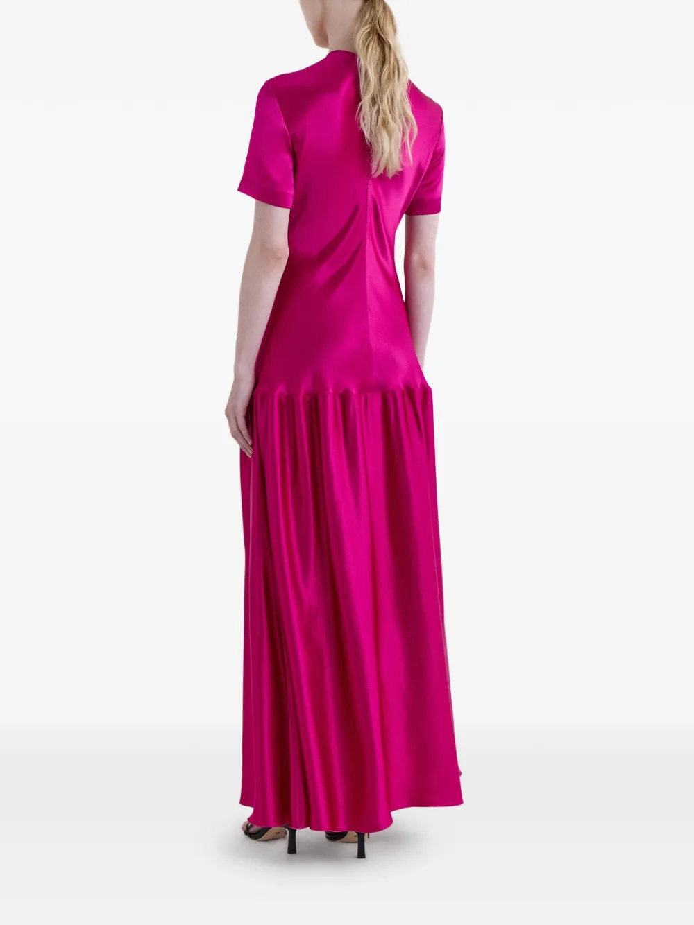 FFORME Clodia Pleated-skirt Maxi Dress in Pink, view 3