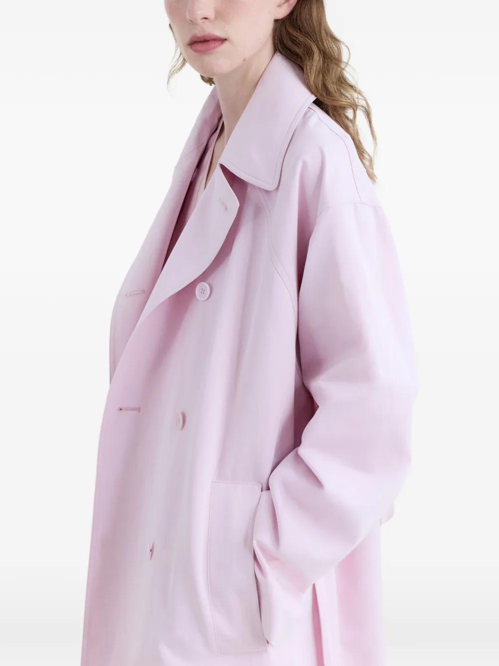 FFORME Leonie trenchcoat met dubbele rij knopen Roze