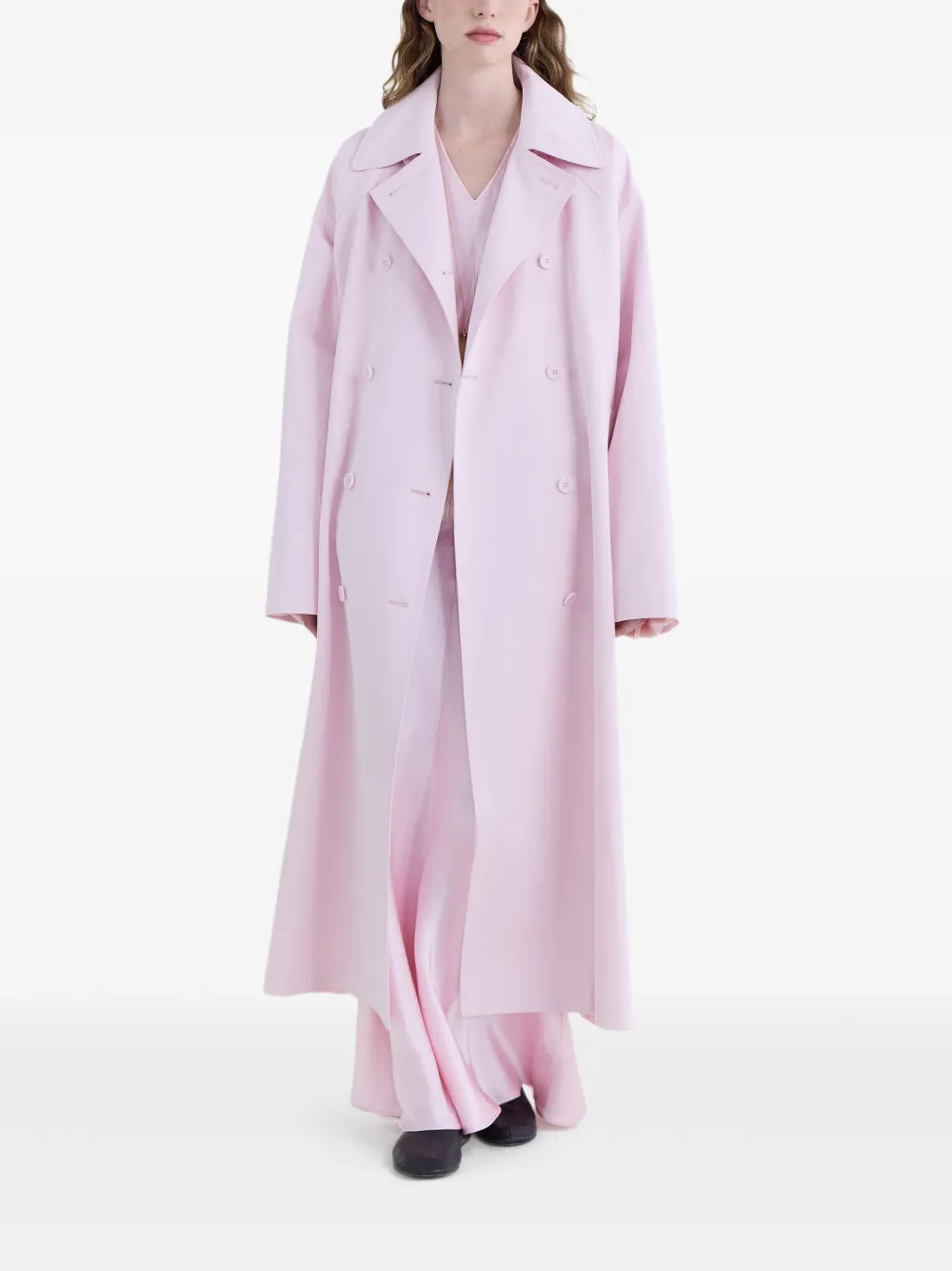 FFORME Leonie trenchcoat met dubbele rij knopen Roze
