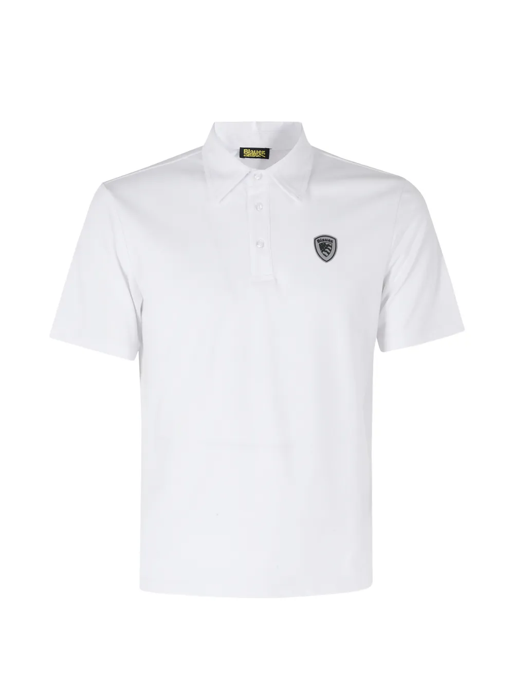 Blauer Kemp Logo-patch Polo Shirt In White