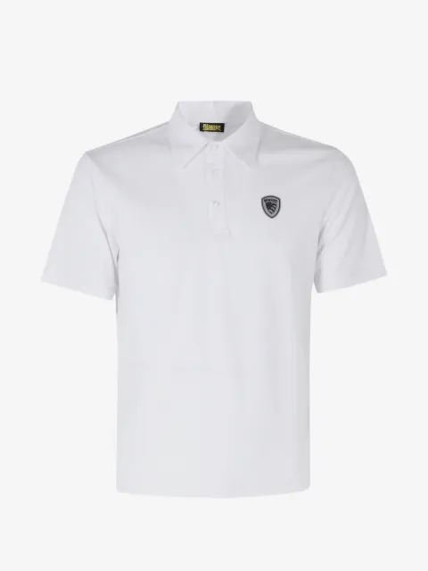 Blauer Kemp logo-patch polo shirt