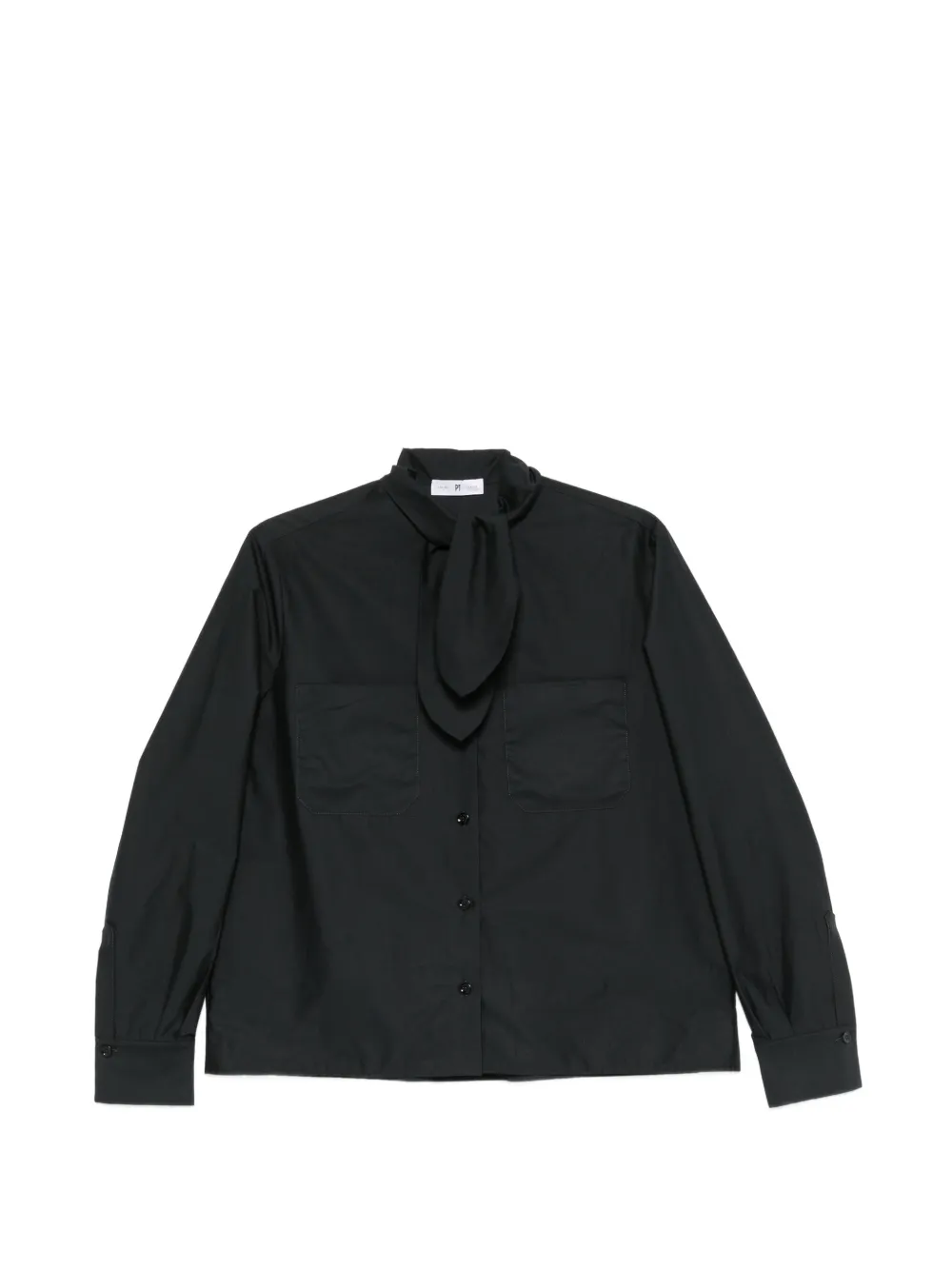 PT Torino pussy-bow button-up shirt - Nero