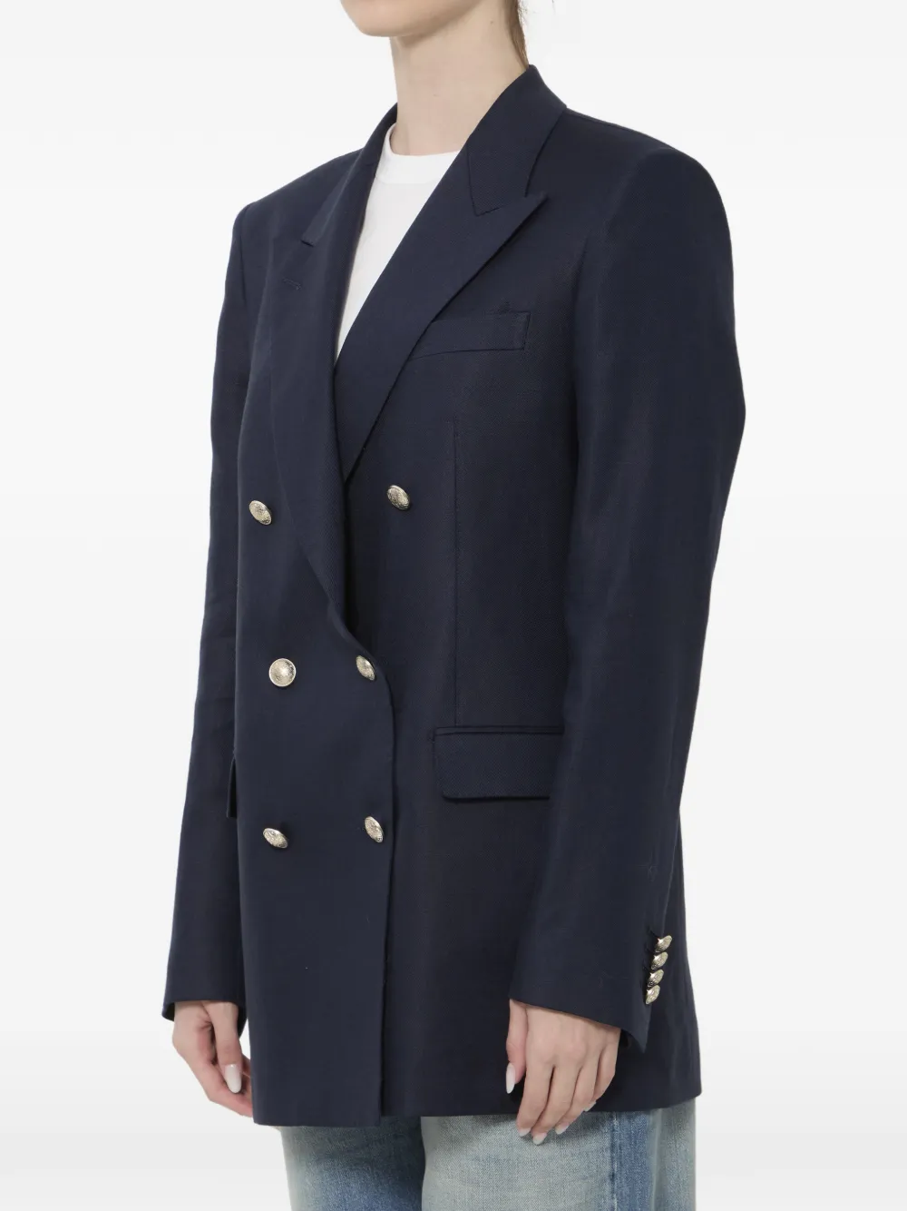 Tagliatore Jack met dubbele rij knopen Blauw