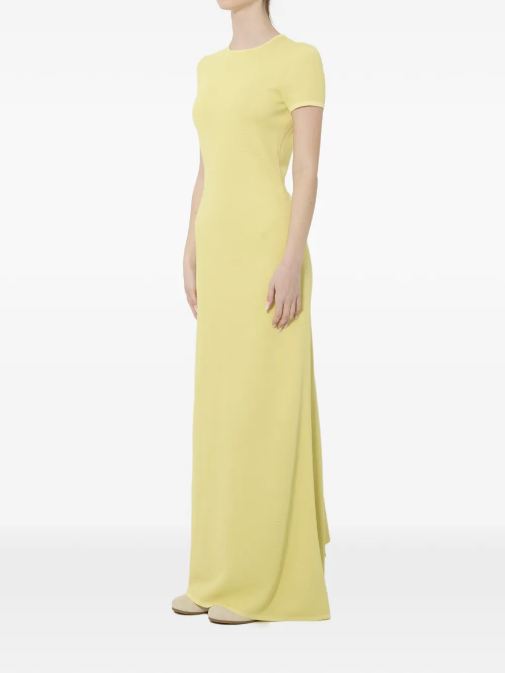 Jacquemus Maxi-jurk met korte mouwen Geel